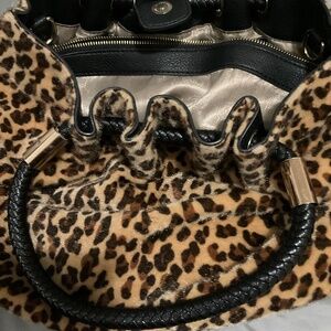 Michael Kors Leopard Print Bucket Bag